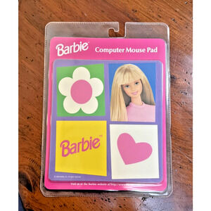 Vintage 1998 Barbie Computer Mouse Pad NWT Sealed Retro Flower Heart